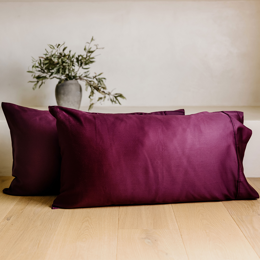 Plum Pillow Cases Naked Sheets